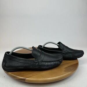 Mens Marc Joseph New York Black Leather Driving Penny Loafers Size 9.5 M GUC